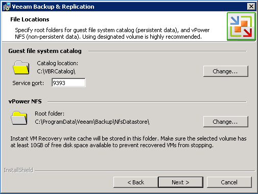 Veeam Installation Step 11